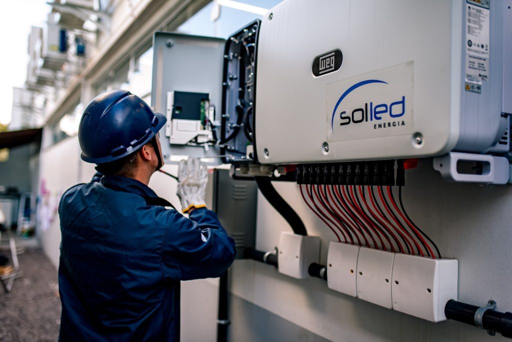 Equipamento de energia solar.