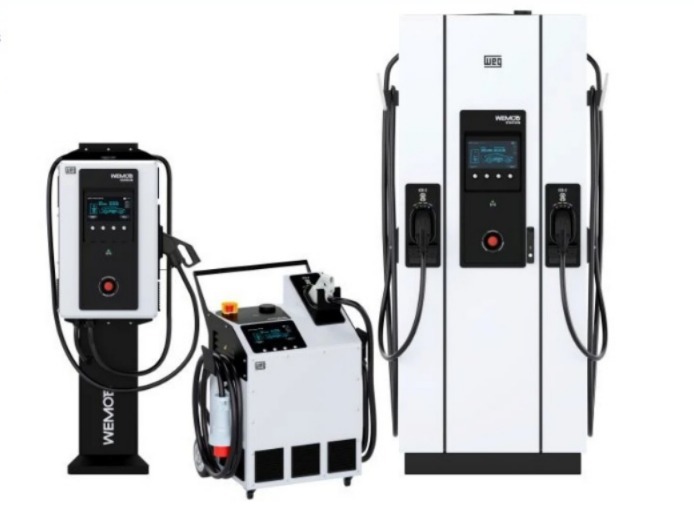 Linha de Estações de Recarga de Veículos Elétricos WEG.