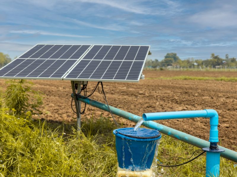 bombeamento de água com energia solar superfície